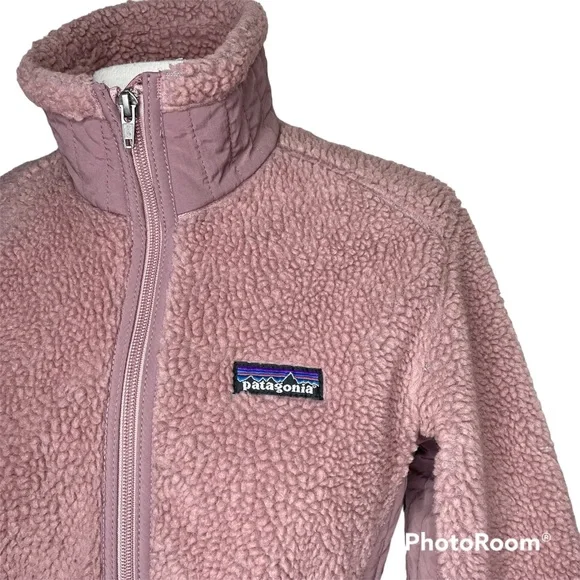 Patagonia zip front mauve Sherpa jacket size medium women’s - Picture 2 of 4